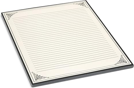 48 Sheets Vintage Lined Stationery Writing Paper - 8.5 x 11 in Cream - Antique Border & Rustic Lined Design - Compatible with Inkjet & Laser Printers - Letter Paper for Invitations & Notes