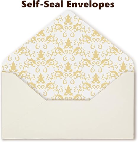 90 Pieces Stationery Set with Envelopes (60 Vintage-Style Paper Sheets + 30 Envelopes), Gold Border Letter Writing Paper and Envelopes for Love Letter, Party Invitations
