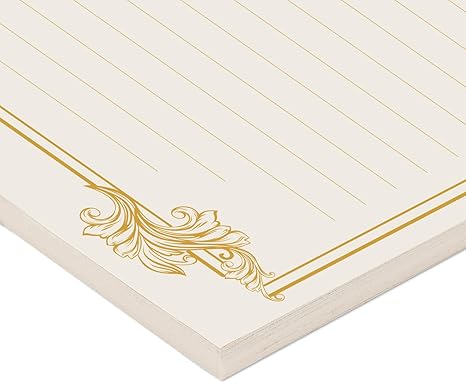 90 Pieces Stationery Set with Envelopes (60 Vintage-Style Paper Sheets + 30 Envelopes), Gold Border Letter Writing Paper and Envelopes for Love Letter, Party Invitations