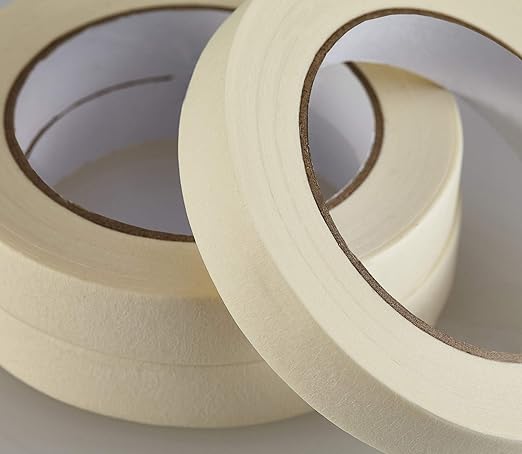 Masking Tape 10 Pack General Purpose Beige White Color, 0.75 inch x 55 Yards x 10 Rolls (550 Total Yards), for Painting, Home, Office, School Stationery, Arts, Crafts etc. (3004)